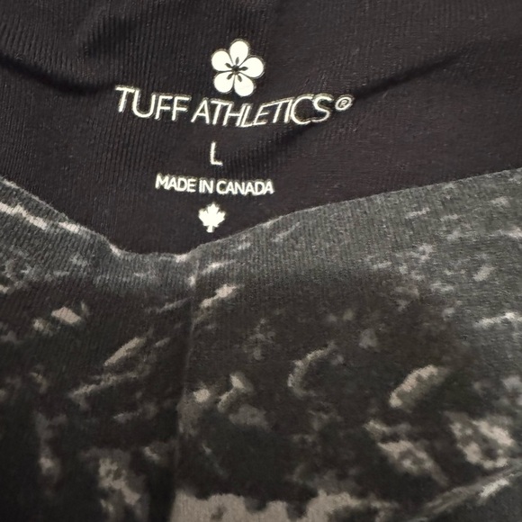 Tuff Athletics Gray Stretchy Athletic Active Workout Leggings Size Medium VGC - Picture 4 of 5